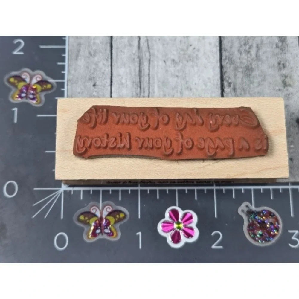 Hero Arts Every Day Life Page History C2712 Rubber Stamp Wood #K8